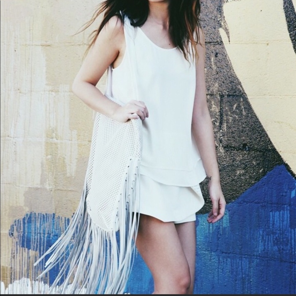 BCBG Fringe Shoulder Bag